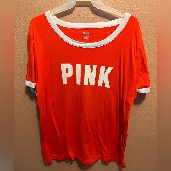 NWOT VS Pink Cotton Short Sleeve
Campus Ringer Tee - Picture 4 of 7